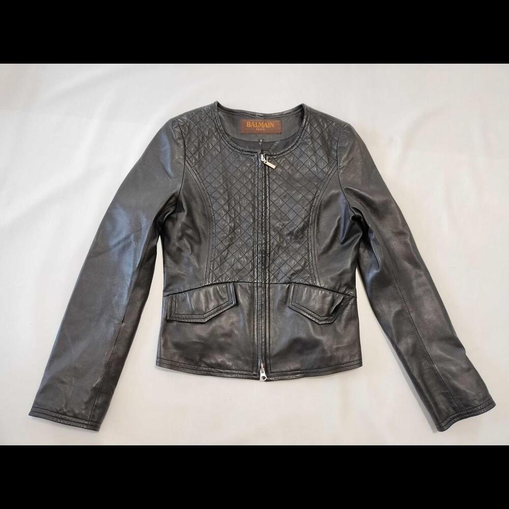 Balmain Quilted Leather Jacket